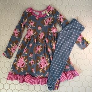 Matilda Jane dress and leggings EUC